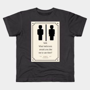 Polite Vintage Bathroom Commentary Kids T-Shirt